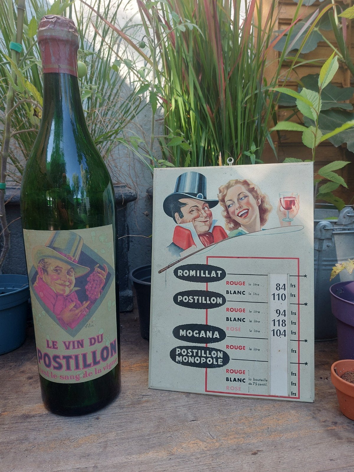 Reclame bord blik & xl etalage reclame fles v halve meter, Ophalen of Verzenden