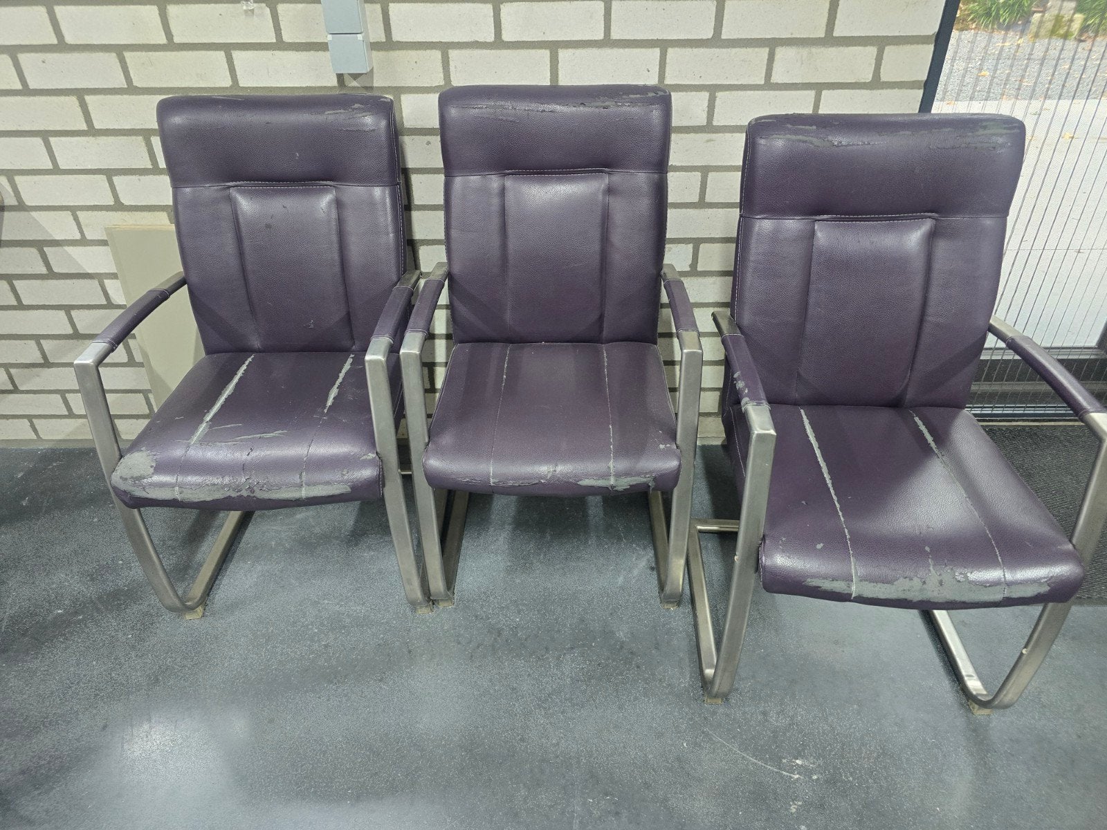 3 paarse stoelen gratis af te halen, Ophalen, Gebruikt, Overige kleuren, Drie