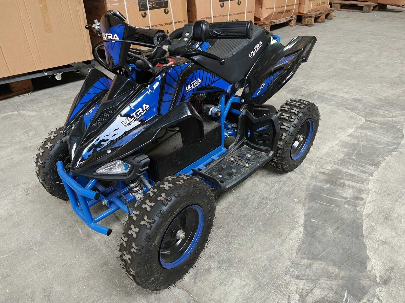 mini Quad electrisch 800 watt blauw