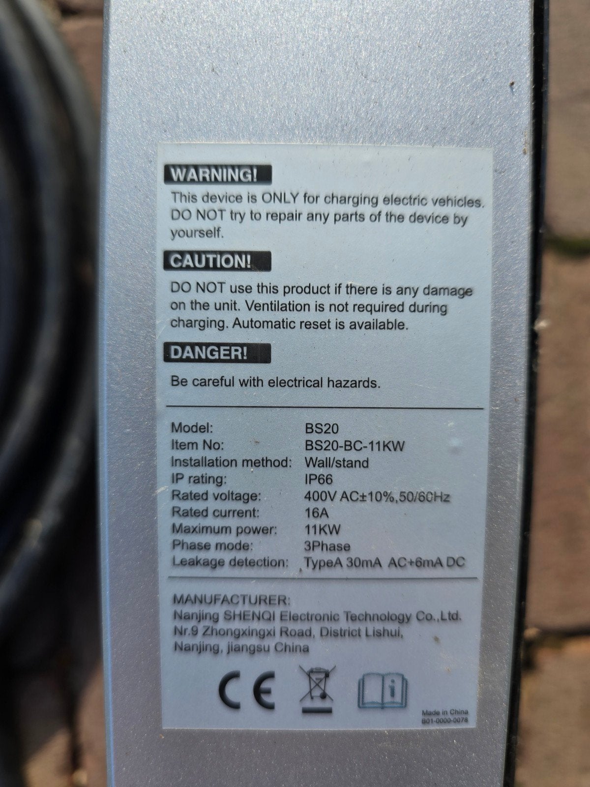 Besen 3.7 / 11 kW | fase 3 - 16A | type 2 laadpaal, Ophalen of Verzenden, Gebruikt, Laadpaal