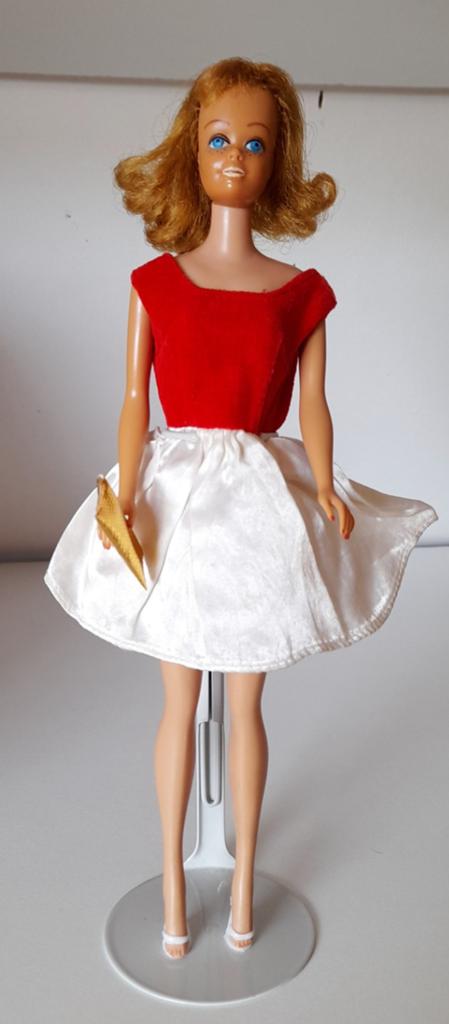 Vintage 1962 Straight Leg Red Hair Midge Barbie, Ophalen of Verzenden, Gebruikt, Fashion Doll
