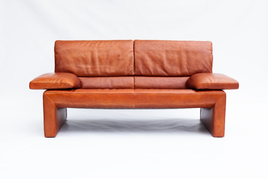 Cognac Jori Bank, Huis en Inrichting, Banken | Bankstellen, Ophalen, Design, 150 tot 200 cm, Tweepersoons