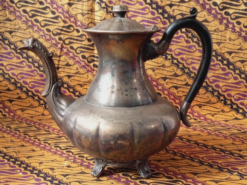 Mooie antieke silverplate theepot uit Engeland 20,8 cm. 1900, Ophalen of Verzenden
