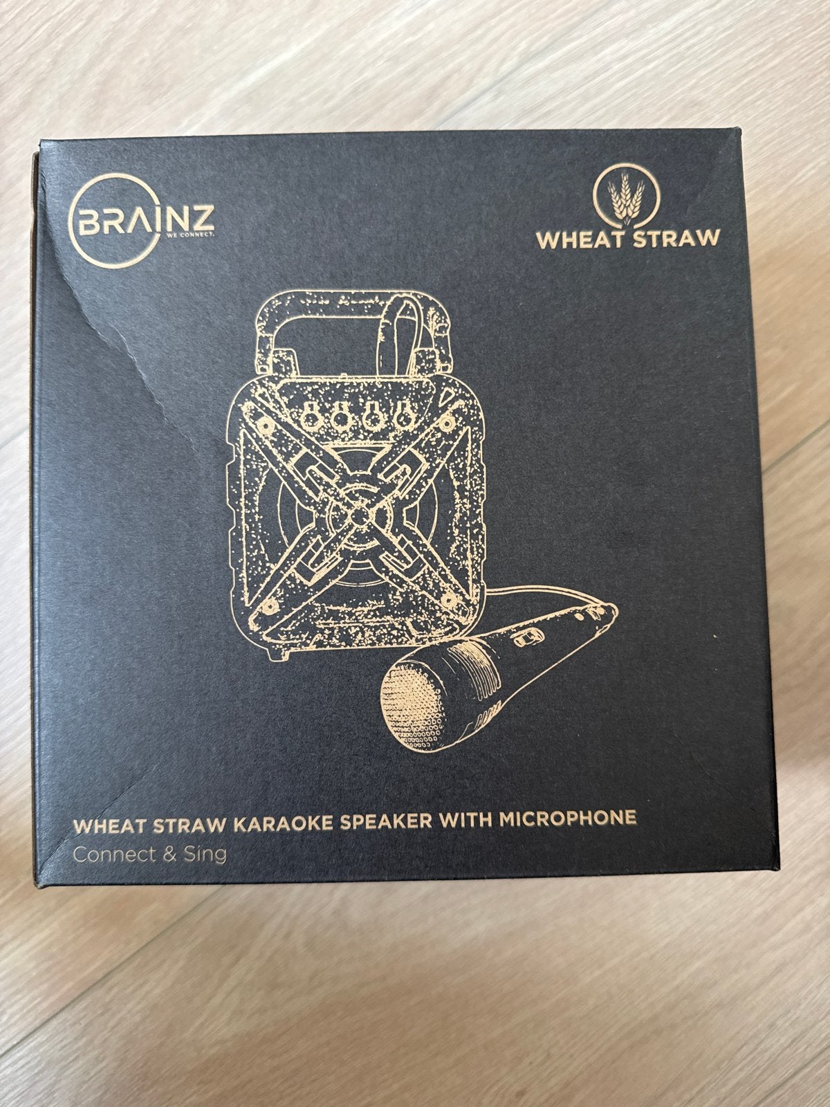 Brainz Wheat Straw Karaoke Speaker met Microfoon - Nieuw, Ophalen of Verzenden, Nieuw, Complete set