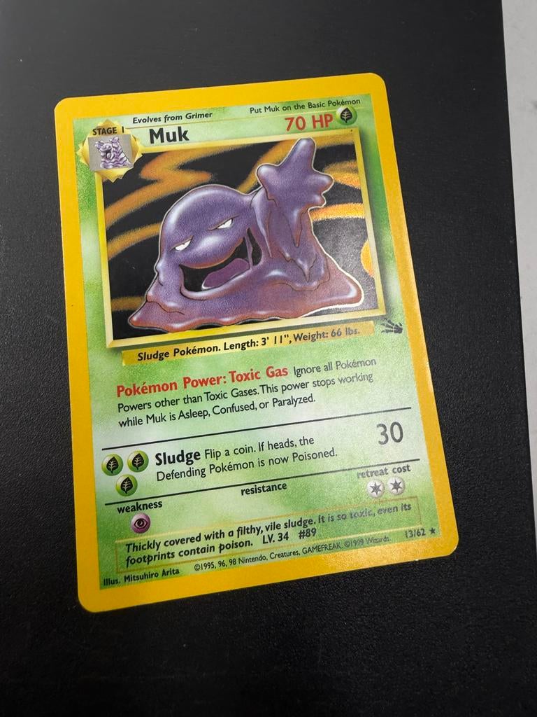 Pokémon Kaart Muk 13/62 Jungle Set 1999 WOTC, Hobby en Vrije tijd, Verzamelkaartspellen | Pokémon, Ophalen of Verzenden, Gebruikt