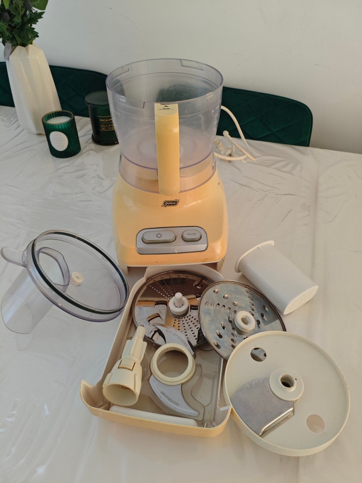 Quigg keukenmachine/hakmolen accessoires handig onderin, Minder dan 1 liter, Ophalen, 3 snelheden of meer