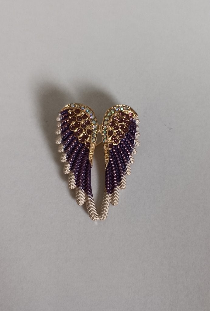 Engelenvleugels broche, Sieraden, Tassen en Uiterlijk, Broches, Overige materialen, 4 tot 7 cm, Overige kleuren, Nieuw