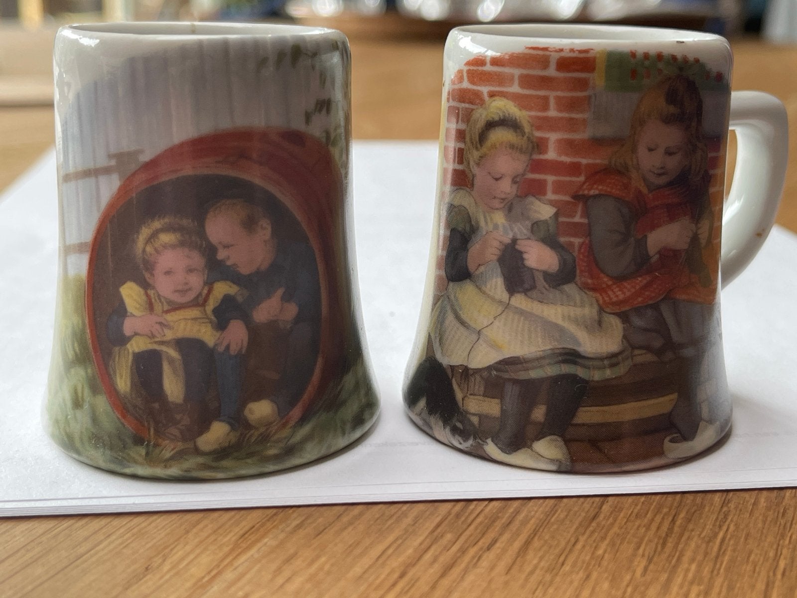 Vintage Royal Schwabap Ot en Sien Mokken - Set van 2, Ophalen of Verzenden