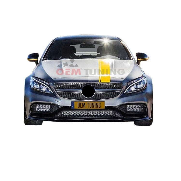Frontspoiler Lip C‑Klasse C63 AMG 14‑23 Hoogglans Zwart, Ophalen of Verzenden