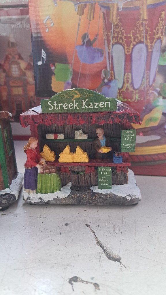 Marktkraam streekkazen,kerstdorp (Z260-1), Ophalen of Verzenden, Zo goed als nieuw