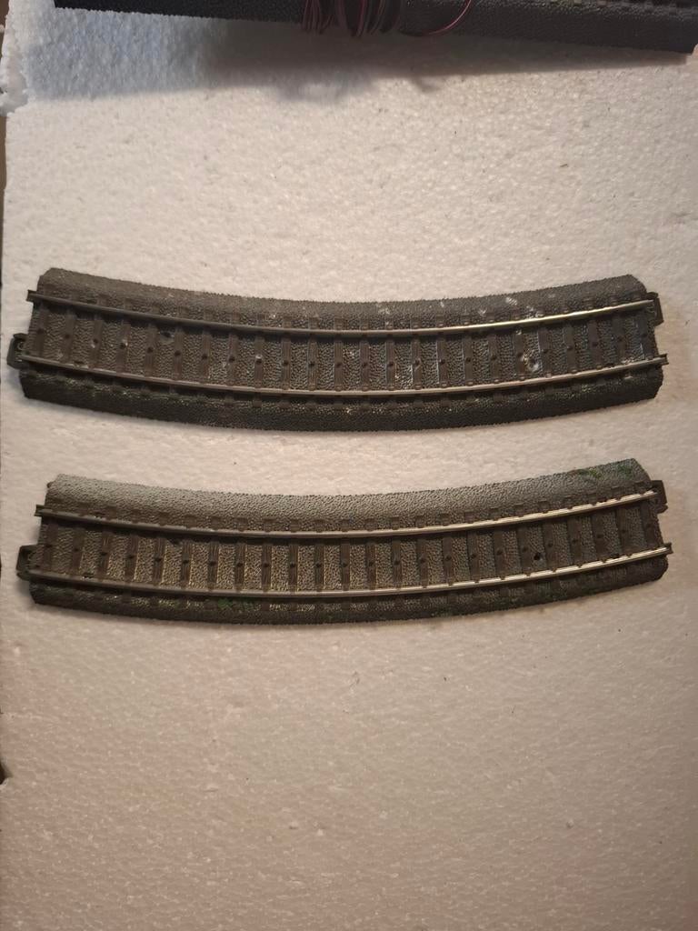 24224 c rails tegen bocht wissel marklin, Wisselstroom, Gebruikt, Rails, Ophalen of Verzenden