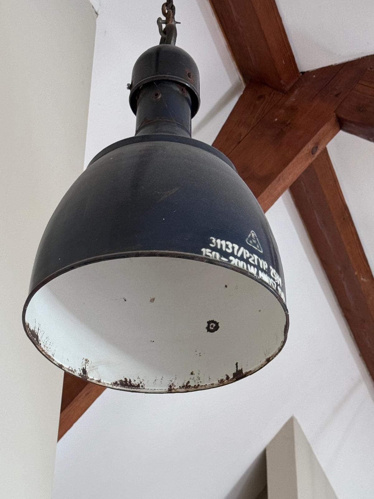 Industriele fabriekslampen 2 st diameter 25 cm, Ophalen, Zo goed als nieuw