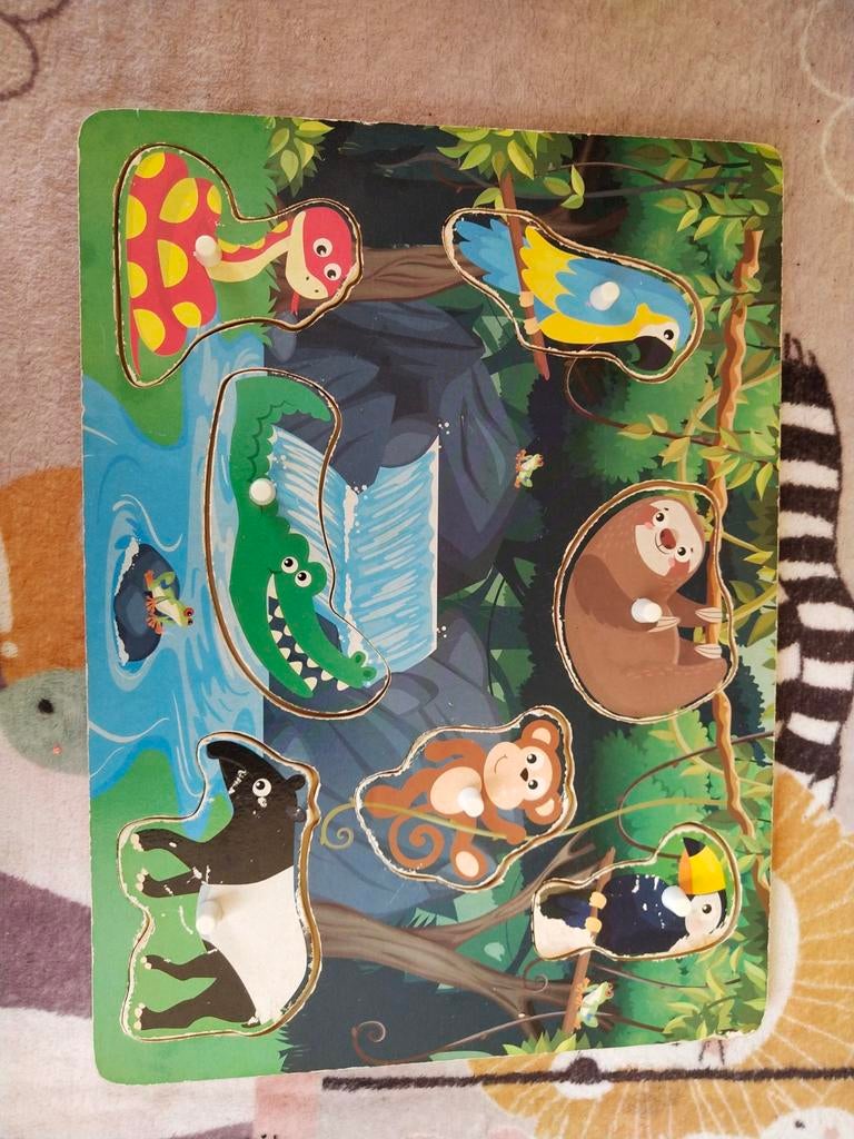 Houten puzzels voor kinderen - Dieren, Bumba, Voertuigen, Kinderen en Baby's, Speelgoed | Kinderpuzzels, Gebruikt, 2 tot 4 jaar