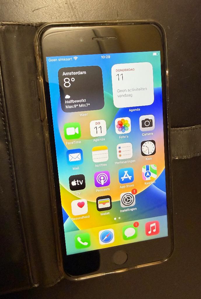 iPhone 8 plus 128 Gb spacegrey, Telecommunicatie, Mobiele telefoons | Apple iPhone, Gebruikt, 128 GB, Zonder abonnement, Zonder simlock