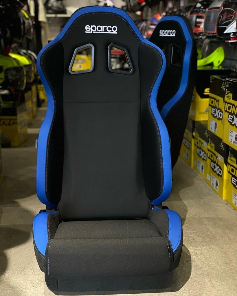 Sparco R100 Zwart Blauw Kuipstoel Sportstoel Racestoel, Ophalen of Verzenden