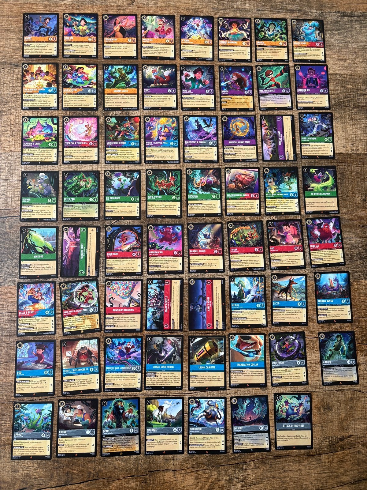 Lorcana Attack of the Vine: rare, super rare en legendary, Ophalen of Verzenden, Zo goed als nieuw, Meerdere kaarten, Foil