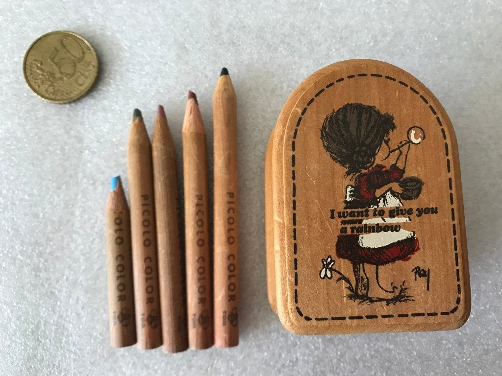 Vintage Miniatuur/ Kleine Kleur Potloden 7 cm, Ophalen of Verzenden