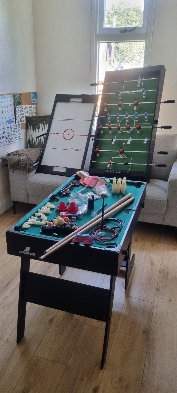 Multi Speeltafel 10-in-1: Voetbal, Biljart, Tafeltennis en +, Ophalen, Gebruikt