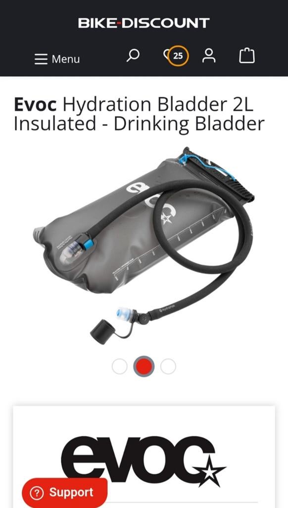 EVOC 2 liter drinkzak. Geisoleerde slang, 20% meer waterflow, Ophalen of Verzenden, Nieuw, EVOC