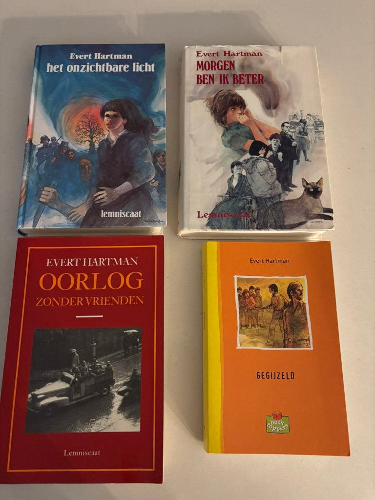Evert hartman boeken collectie 4 stuks het onzichtbare licht, Boeken, Ophalen of Verzenden, Zo goed als nieuw, Fictie algemeen