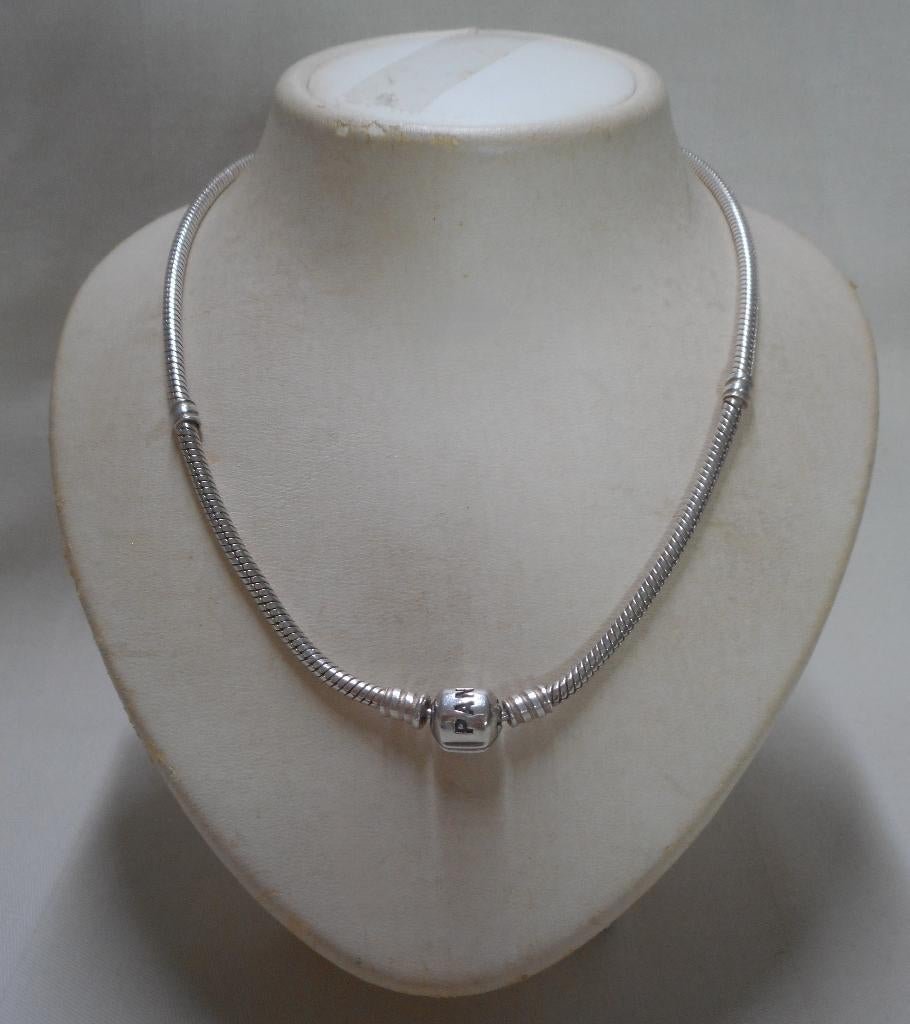 Zilveren Pandora snake ketting nr.1790, Verzenden, Zo goed als nieuw, Zilver, Zilver