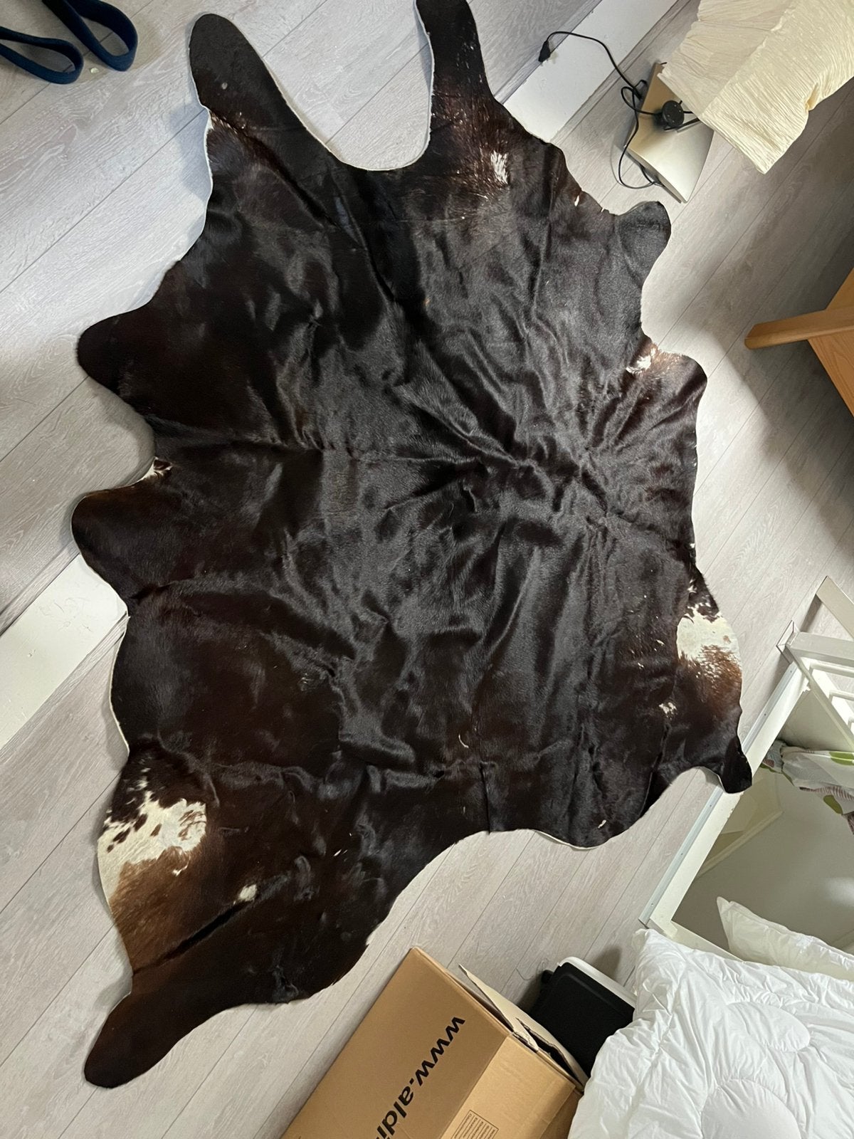 koeienhuid koeienvel vloerkleed ikea koldby, Huis en Inrichting, Ophalen, Koe, Gebruikt, Bruin