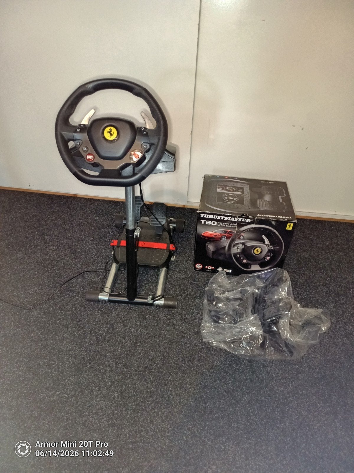 Racestuur Thrustmaster T80 Ferrari Edition + wheelstand pro, Ophalen, Racestuur, Gebruikt, PlayStation