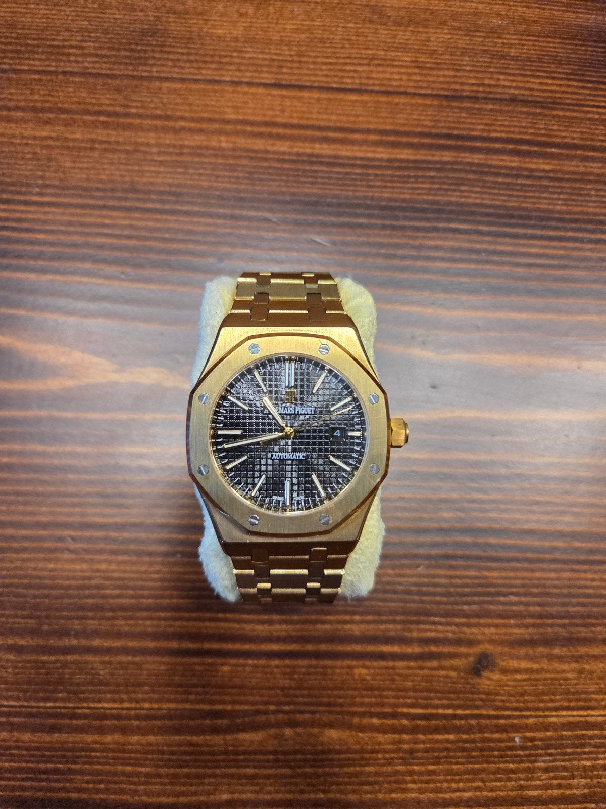 Gouden Audemars Piguet Royal Oak Polshorloge, Ophalen of Verzenden, Zo goed als nieuw, Goud, Overige merken