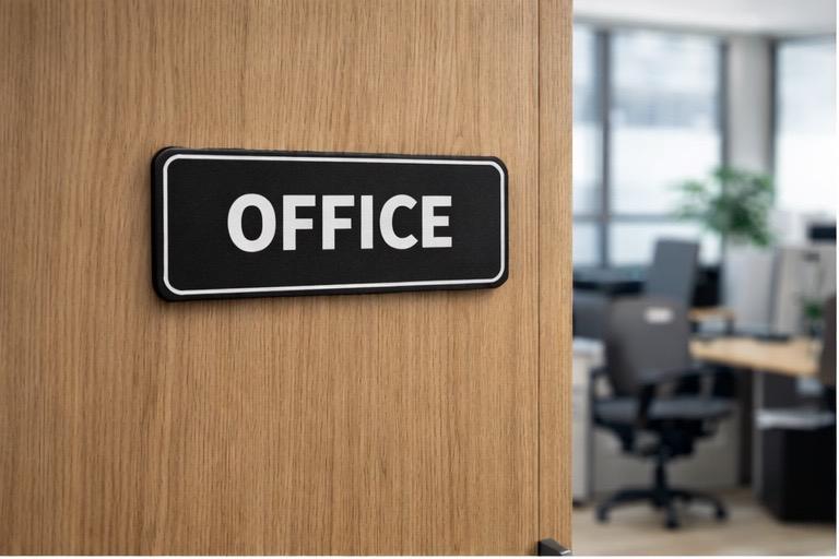 Naam Bordje Deur – Werkplaats / Kantoor / Office – Deurbord, Verzenden, Nieuw