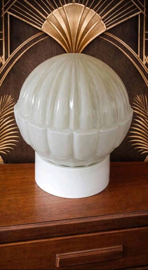 Thabur lamp - Vintage melkglas plafondlamp, Antiek en Kunst, Antiek | Lampen, Ophalen of Verzenden