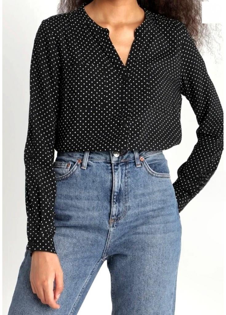 Only stijlvolle blouse Polkadot Vintage style, Only, Zwart, Ophalen of Verzenden, Zo goed als nieuw