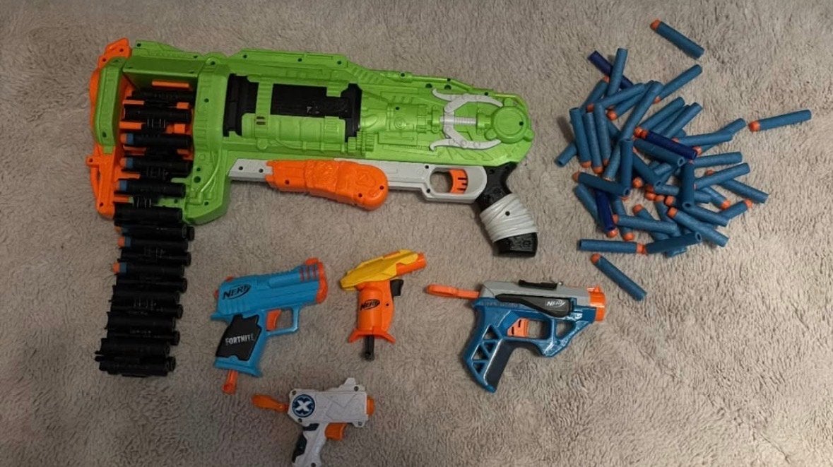 Nerf pistooltjes + pijltjes - complete set voor actie, Ophalen, Gebruikt, Jongen of Meisje