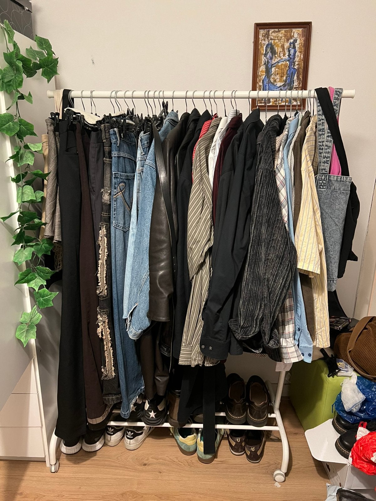 ikea RIGGA clothes rack on wheels, Ophalen, Met wielen, Gebruikt