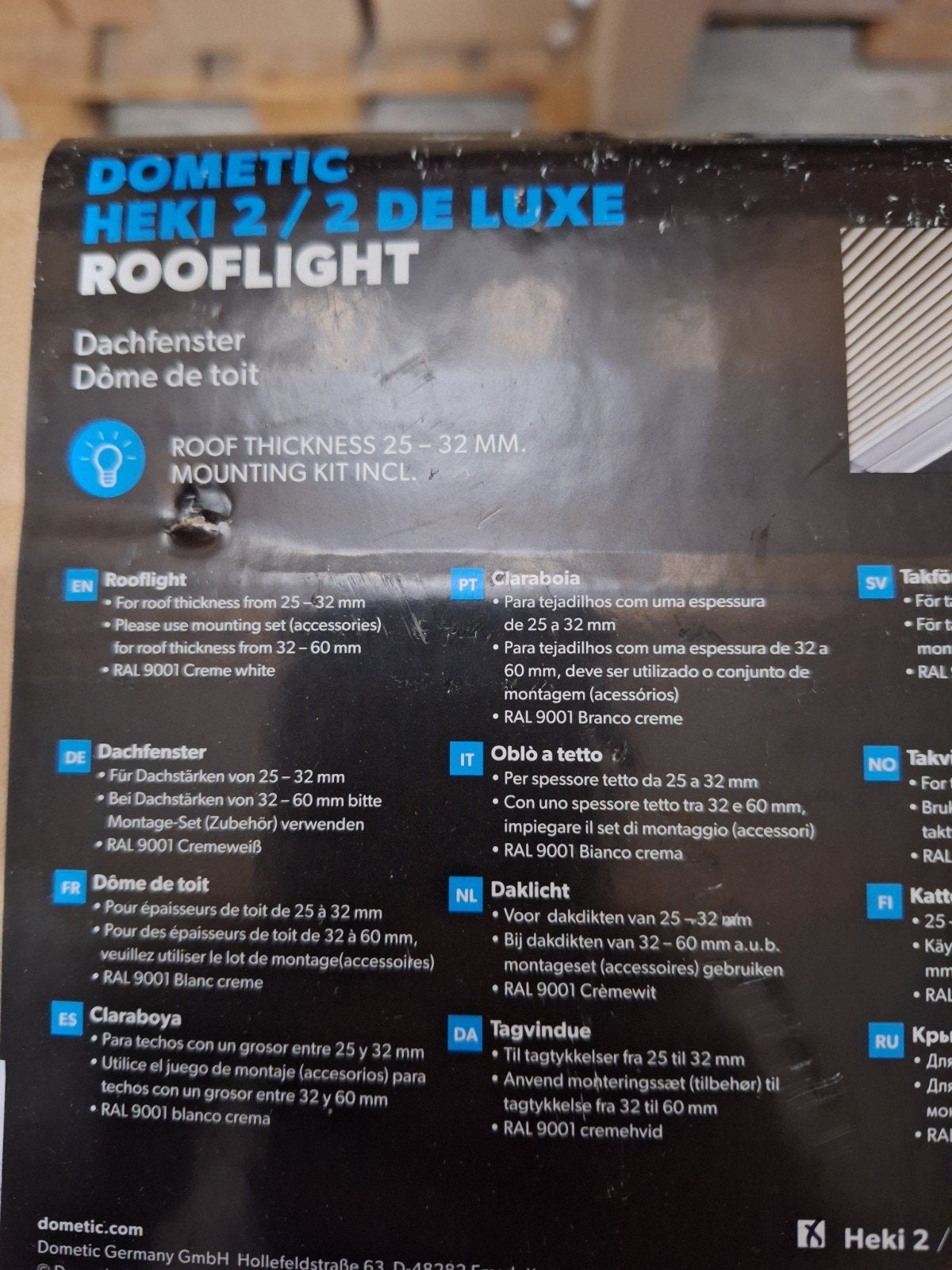 dometic heki 2 dakluik 96x65.5 nieuw in de doos, Ophalen of Verzenden, Nieuw