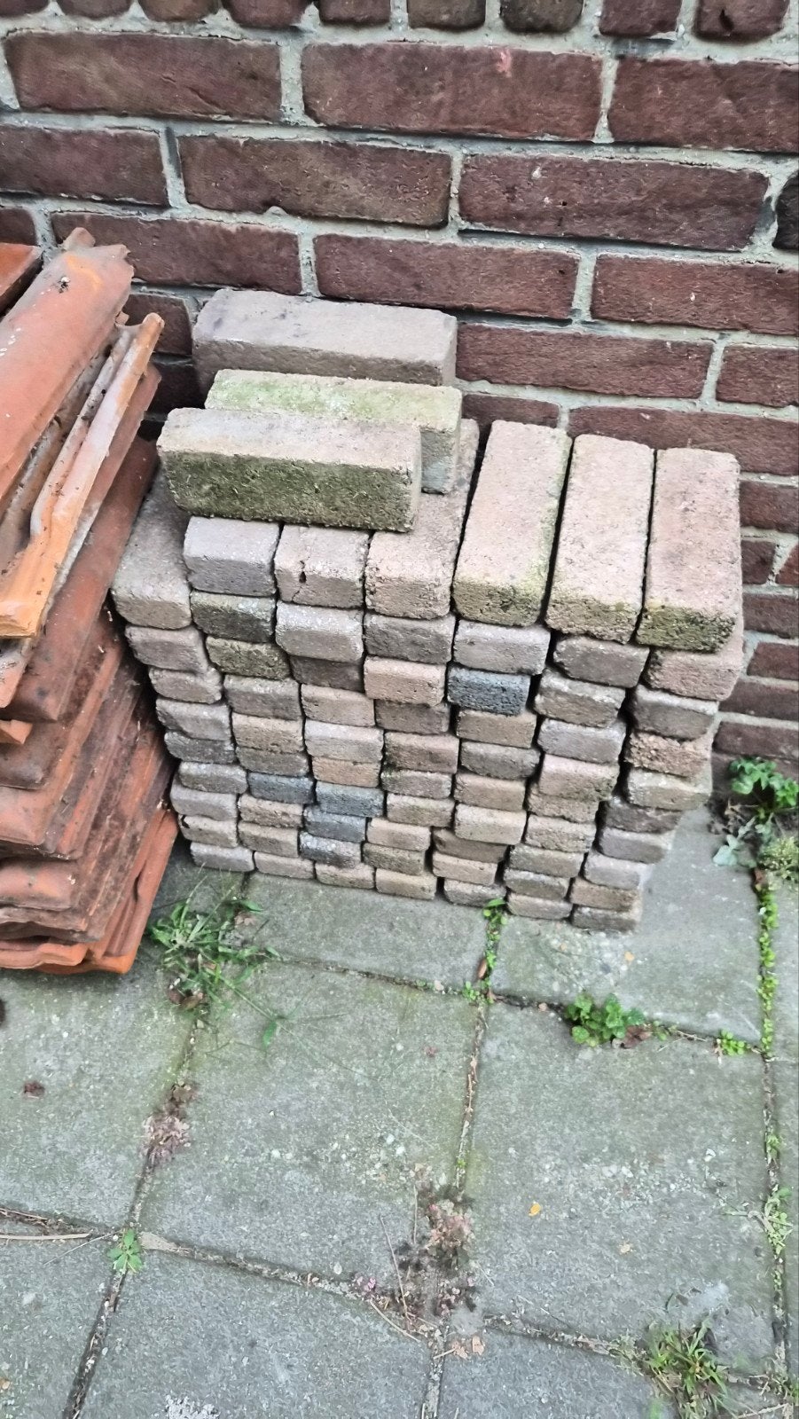 gratis klinkers, Tuin en Terras, Ophalen, Beton, Klinkers