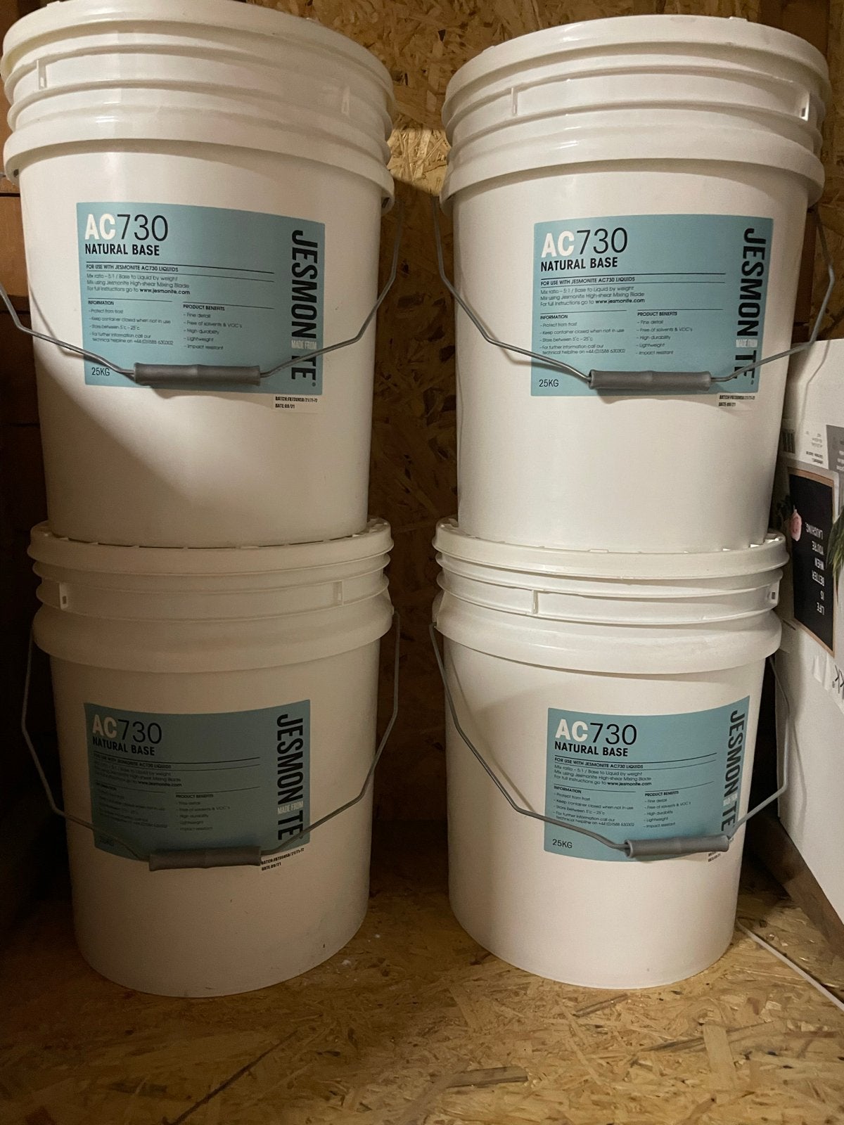 4x 25kg Jesmonite AC730 Natural Base (2021), Ophalen, Nieuw