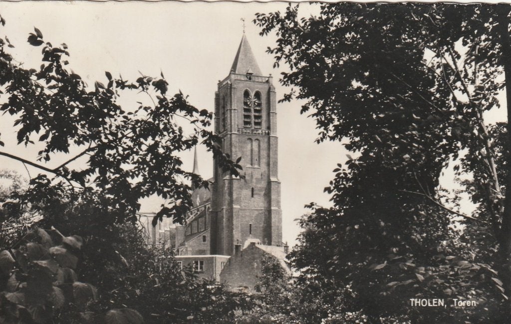 THOLEN Toren Ned. Herv. Kerk 1960, Verzenden, 1940 tot 1960, Gelopen, Zeeland