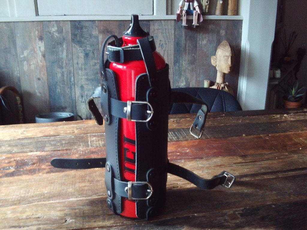 Fuel Bottle Brandstoffles.  Met leren foedraal., Ophalen of Verzenden, Nieuw
