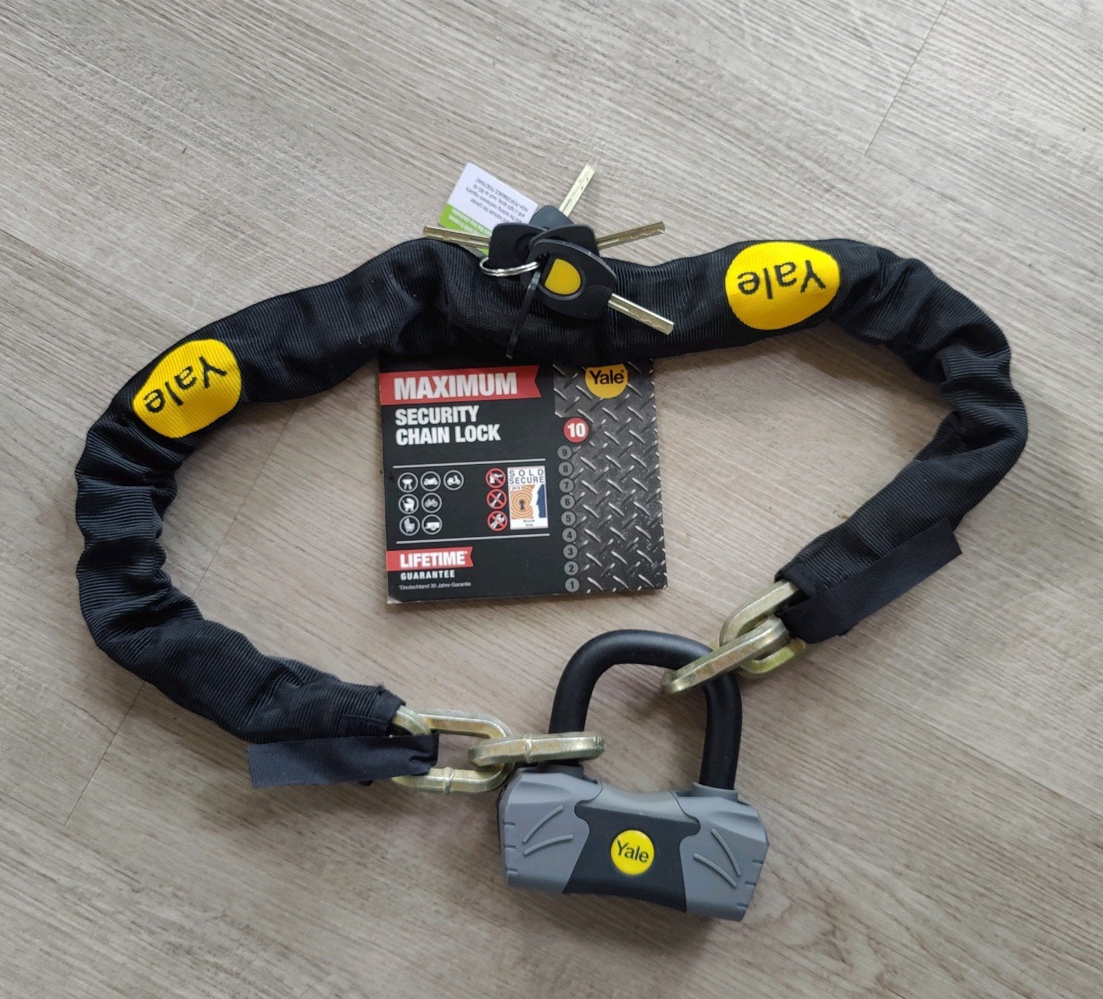 Kettingslot 110cm yale, Motoren, Accessoires | Sloten, Ophalen, Nieuw
