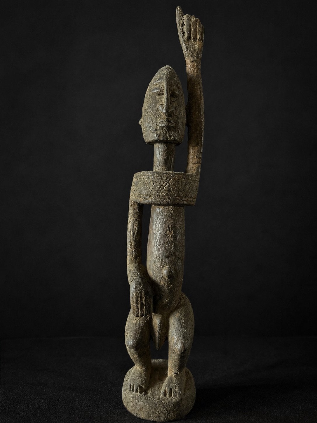 Antiek Afrikaans Houten Beeld - Mali, Dogon, Antiek en Kunst, Kunst | Niet-Westerse kunst, Hout, Bruin, Afrika, Ophalen of Verzenden