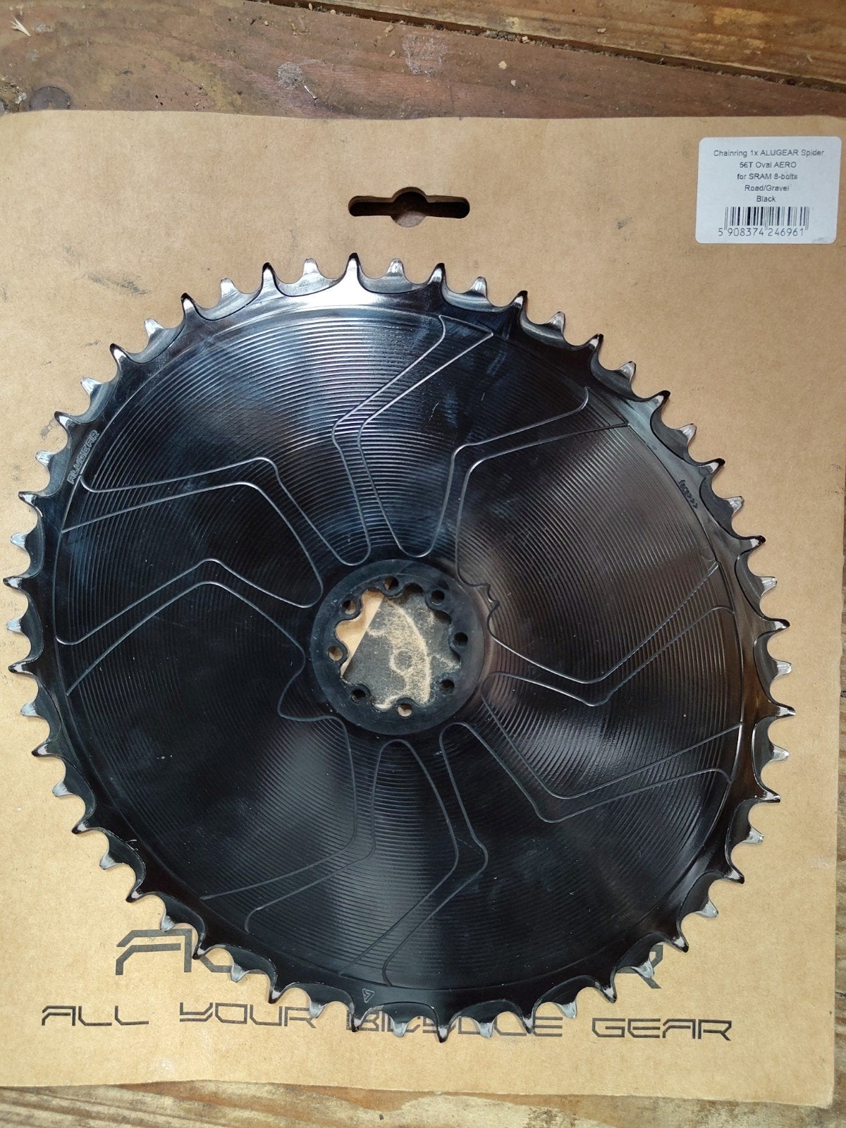 ALUGEAR Spider 56T Ovaal AERO kettingblad SRAM 8-bouts, Gebruikt, Gravelbike, Ophalen of Verzenden, Derailleur of Ketting
