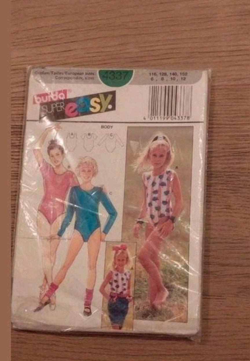 BURDA NAAIPATROON MEISJES BODY - GYMPAKJE, Hobby en Vrije tijd, Kledingpatronen, Overige typen, Vrouw, Nieuw, Burda