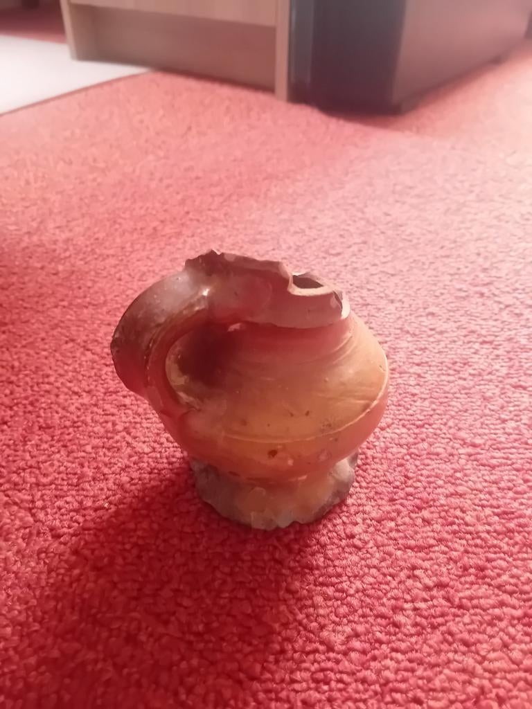 Raeren drinkkannetje, steengoed circa 1500, Ophalen of Verzenden