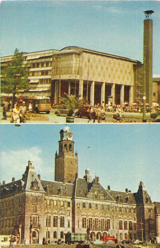 AK Rotterdam - Beursgebouw en Stadhuis, Coolsingel, Verzenden, 1960 tot 1980, Gelopen, Zuid-Holland