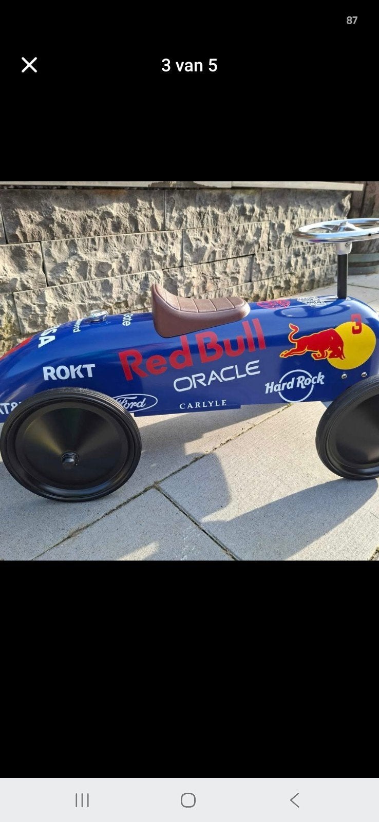 Retro Loopauto F1 Stijl - Personaliseerbaar met Naam, Kinderen en Baby's, Ophalen of Verzenden