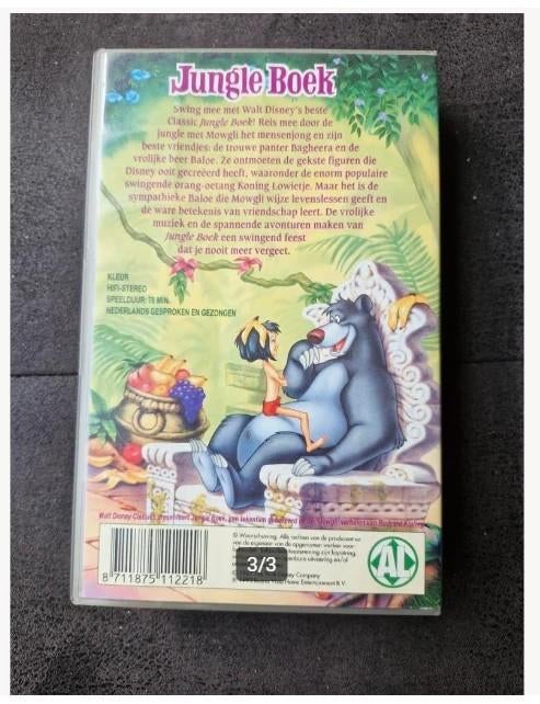 Vhs jungle boek h4, Tekenfilm, Alle leeftijden, Ophalen of Verzenden, Zo goed als nieuw