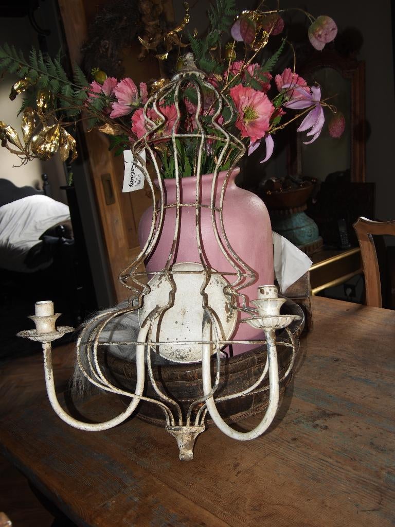 Brocante Wandlamp, Ophalen, Gebruikt, Metaal