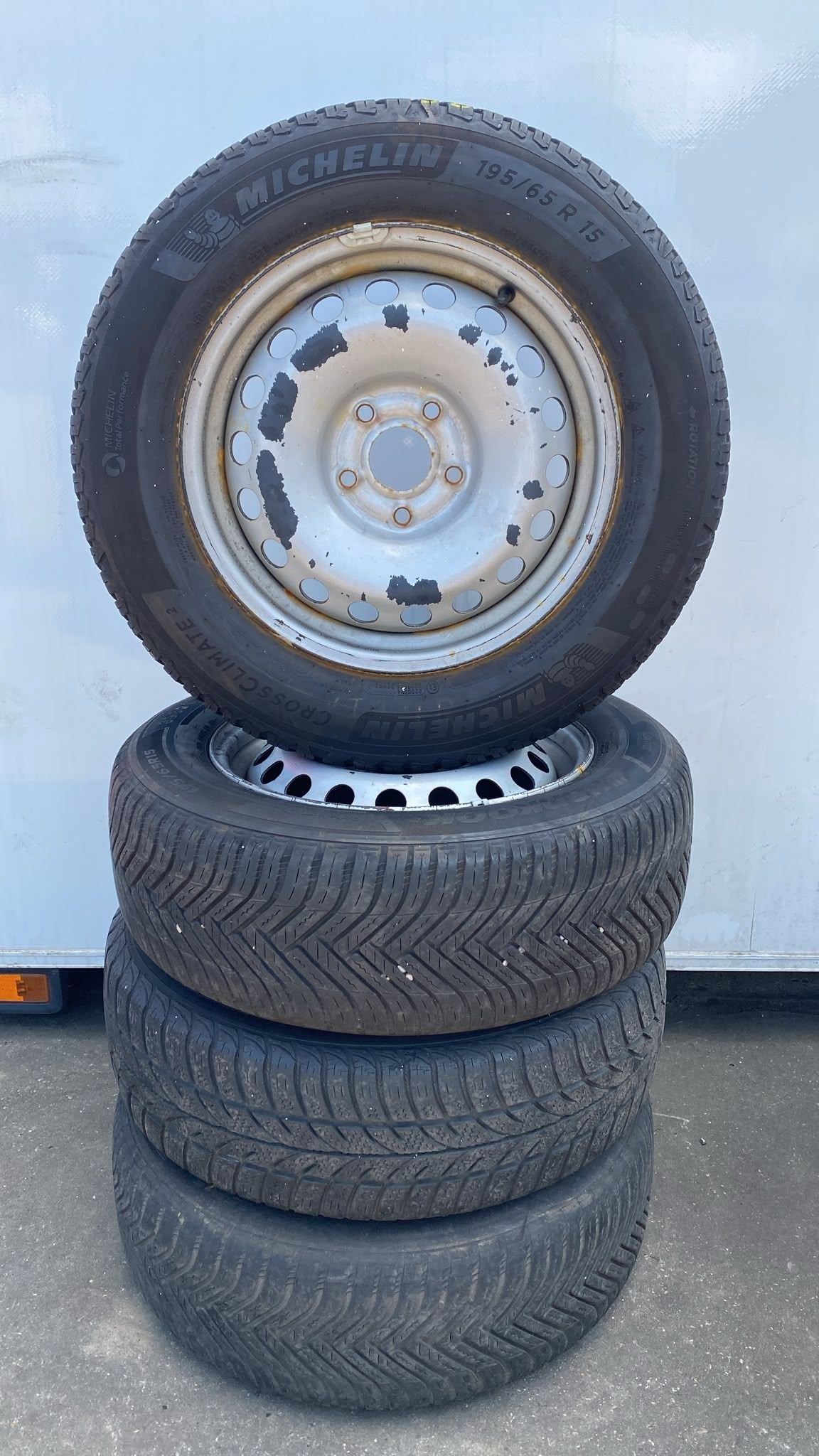 Mercedes-Benz Citan Kangoo Allseason Banden Set 195-65-15 5x, Auto-onderdelen, Gebruikt, -, -, Banden en Velgen
