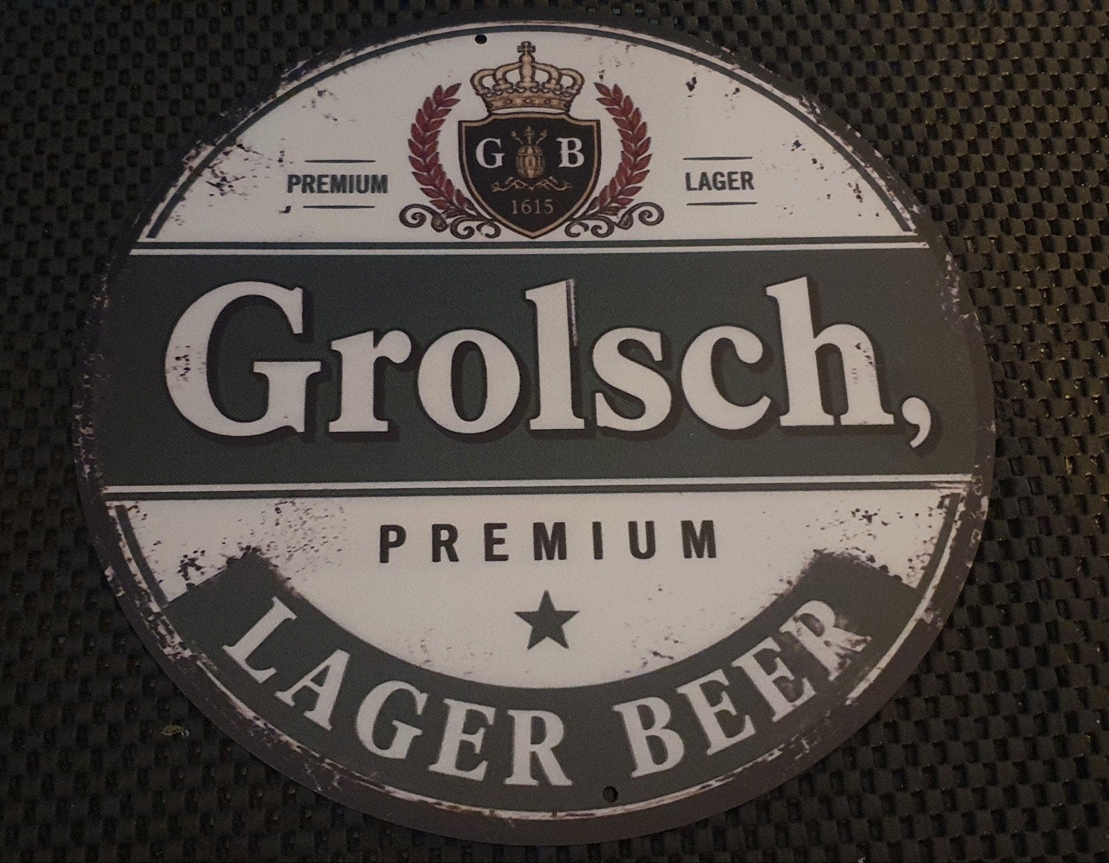 Grolsch Wandbord Metaal, Ophalen of Verzenden, Nieuw, Reclamebord, Plaat of Schild, Grolsch