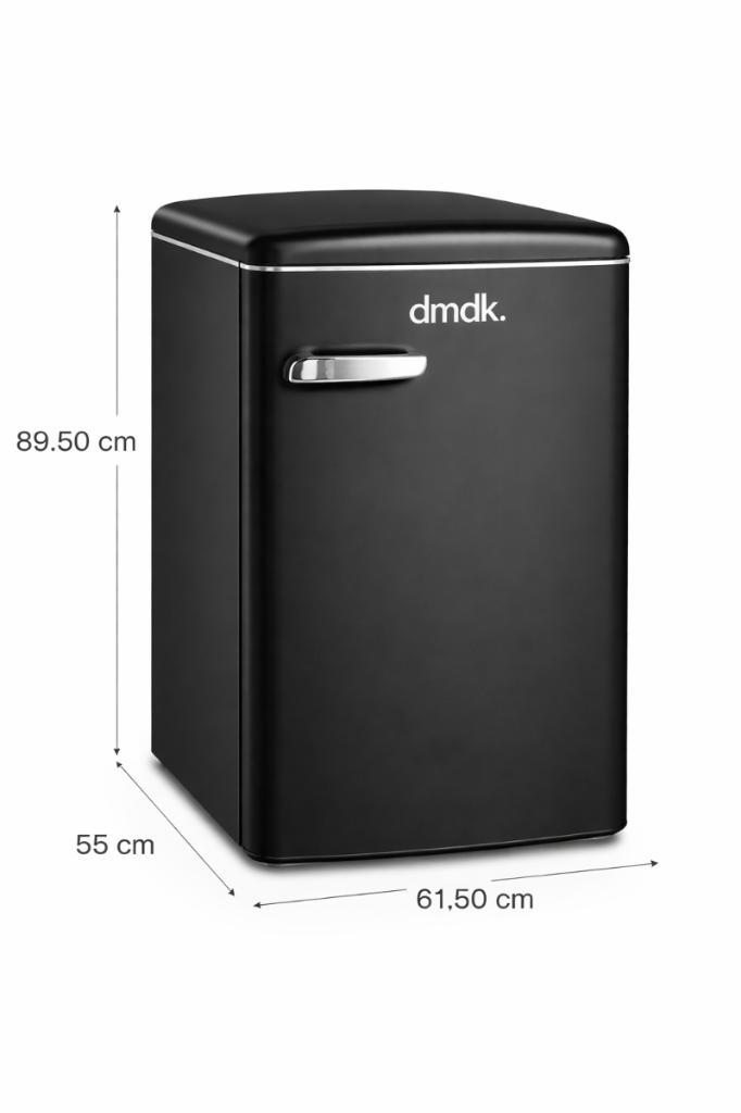 Dmdk DKB1 Tafelmodel Retro koelkast mat zwart energiezuinig, Witgoed en Apparatuur, Koelkasten en IJskasten, 100 tot 150 liter